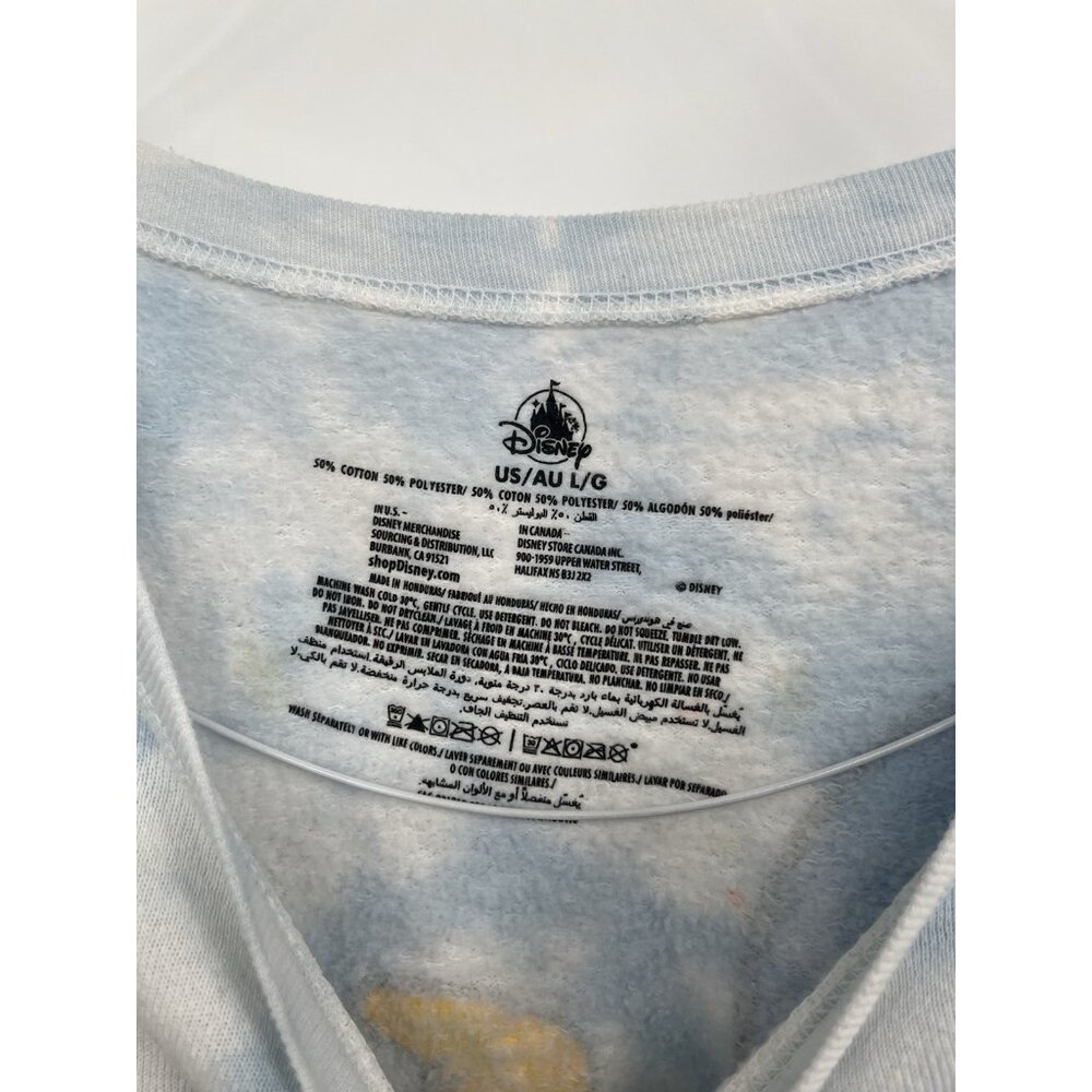 Disney Parks Dumbo Tie Dye Front Back Graphic Sweatshirt Adult Unisex L Blue - Picture 3 of 5